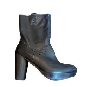 Biviel Italian black leather boots size 6